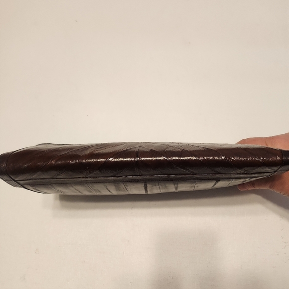 Vintage Espresso Brown Eelskin Clutch - Picture 12 of 16
